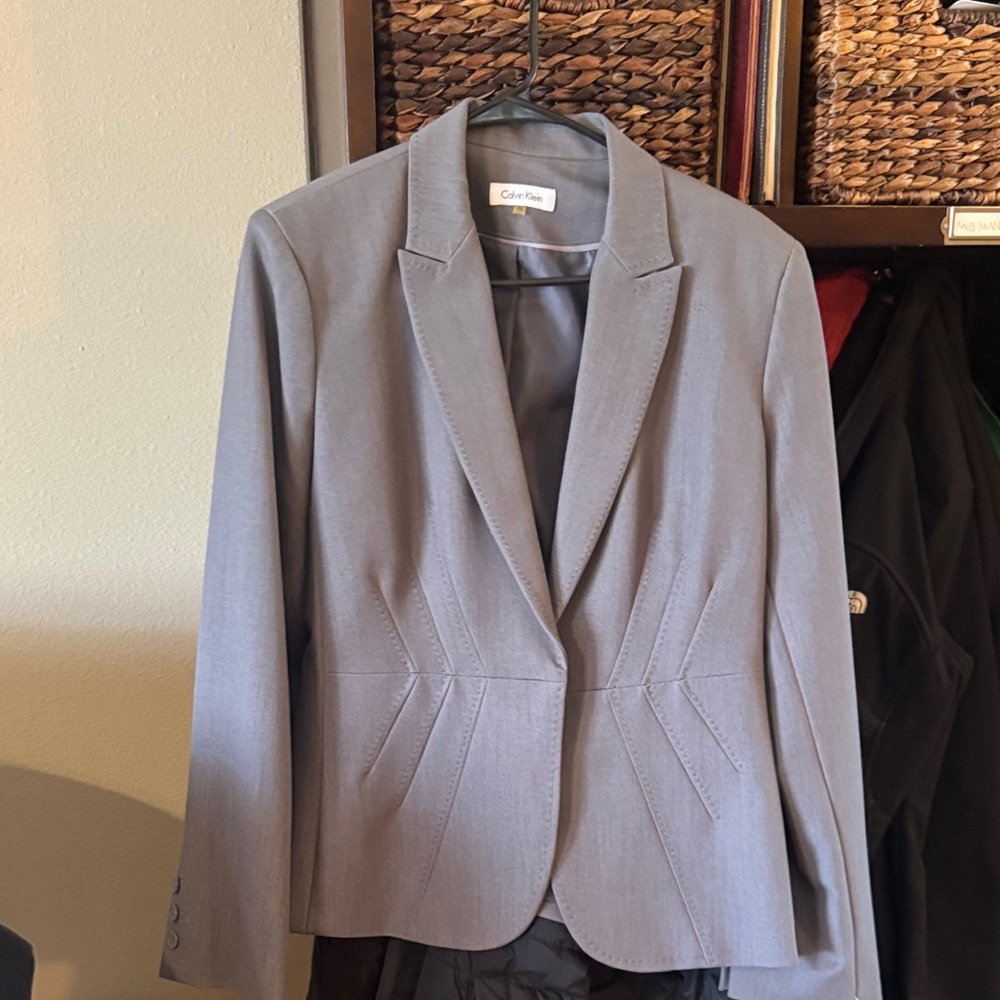 Calvin Klein Women's Classic Gray Suit Jacket
